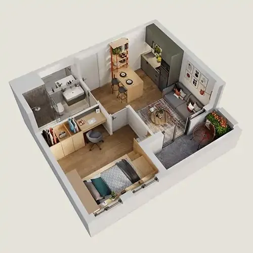 One Bedroom Apartments